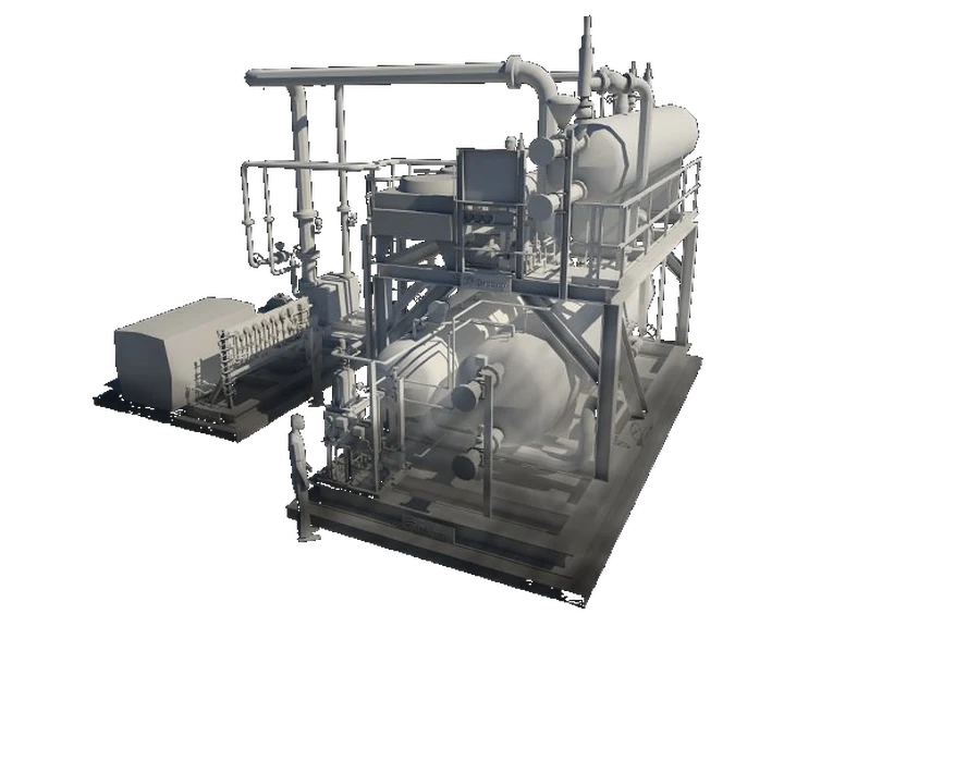 Refrigeration compression skid 3D model